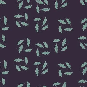 Oak leaf seamless pattern. Plant background. Stock Illustration