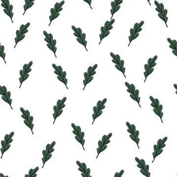 Oak leaf seamless pattern. Plant background. イラスト素材