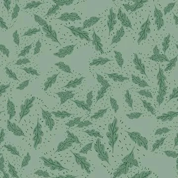 Oak leaf seamless pattern. Plant background. Stock Illustration