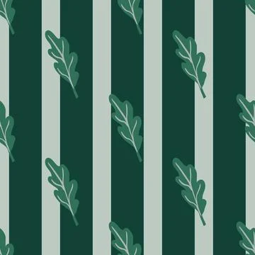 Oak leaf seamless pattern. Plant background. Stock Illustration