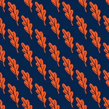 Oak leaf seamless pattern. Plant background. Stock Illustration