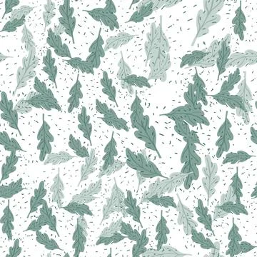 Oak leaf seamless pattern. Plant background. Illustrazione stock