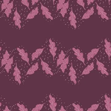 Oak leaf seamless pattern. Plant background. Stock Illustration