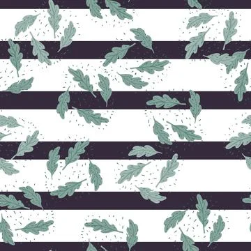 Oak leaf seamless pattern. Plant background. Illustrazione stock