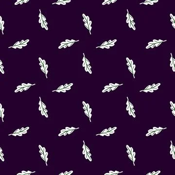 Oak leaf seamless pattern. Plant background. Stock Illustration