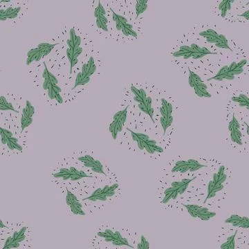 Oak leaf seamless pattern. Plant background. Stock Illustration