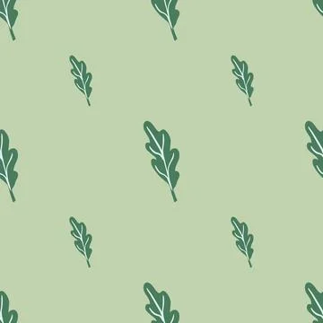 Oak leaf seamless pattern. Plant background. Stock Illustration