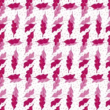 Oak leaf seamless pattern. Plant background. Illustrazione stock