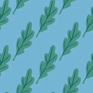 Oak leaf seamless pattern. Plant background. Stock Illustration