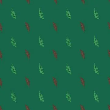 Oak leaf seamless pattern. Plant background. 스톡 일러스트