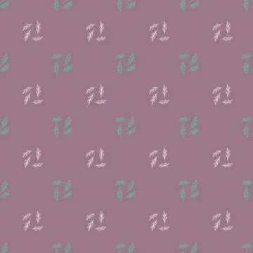 Oak leaf seamless pattern. Plant background. Stock Illustration