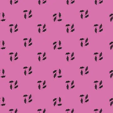 Oak leaf seamless pattern. Plant background. Stock Illustration