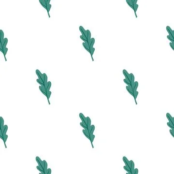 Oak leaf seamless pattern. Plant background. Stock Illustration