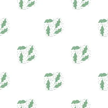 Oak leaf seamless pattern. Plant background. Stock Illustration