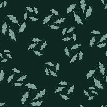 Oak leaf seamless pattern. Plant background. Stock Illustration