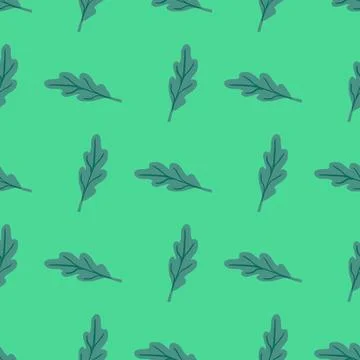 Oak leaf seamless pattern. Plant background. Stock Illustration