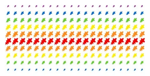 Oak Leaf Shape Halftone Spectrum Pattern Stock Illustration