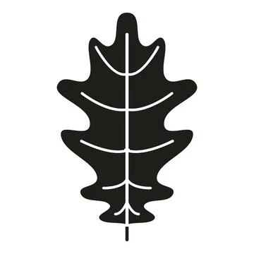 Oak leaf silhouette vector illustration with white veins イラスト素材