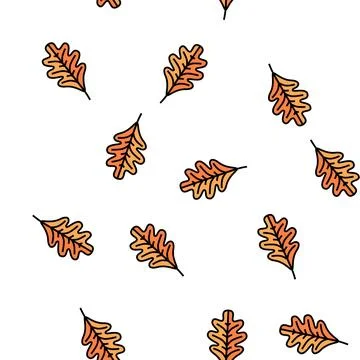 Oak leaf vector seamless pattern 스톡 일러스트