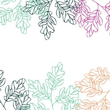 Oak leaves background Stock Illustration