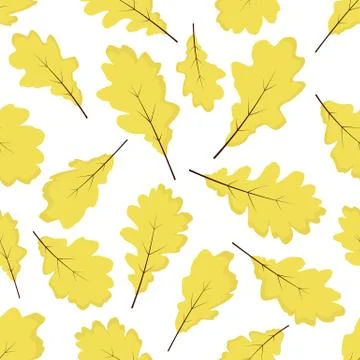 Oak leaves pattern Stock Illustration