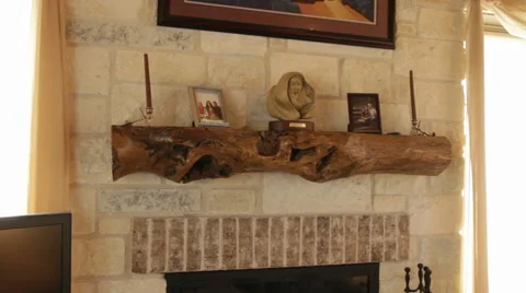 Oak Mantle Stock Footage 40809003
