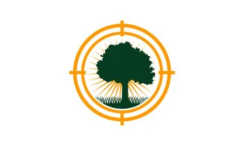 Oak Tree Center icon Stock Illustration