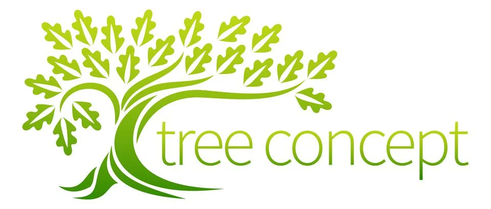 Oak Tree Icon Concept Stock Illustration