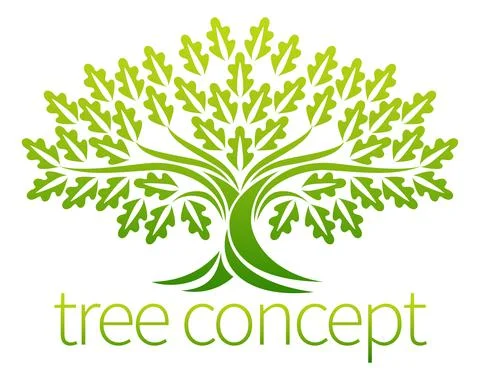 Oak Tree Icon Concept Illustrazione stock