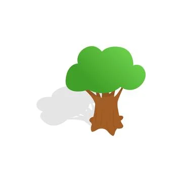 Oak tree icon, isometric 3d style Stock Illustration