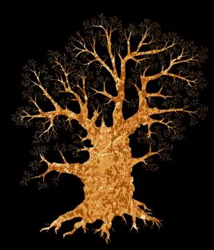 Oak tree Stock Illustration