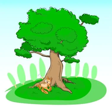 Oak Tree Stock Illustration