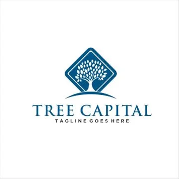 Oak Tree Logo Design idea Stock Illustration