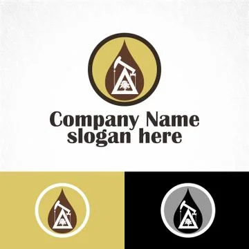 Oak tree logo Stock Illustration