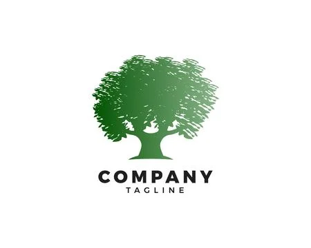 Oak tree logo template vector Illustrazione stock