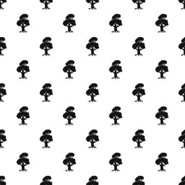Oak tree pattern, simple style Stock Illustration