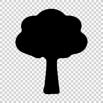 Oak tree silhouette icon vector イラスト素材