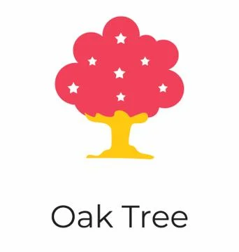 Oak Tree Vector Stock Illustration