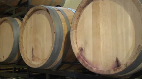 Oak WIne Barrels Stock Footage 29162449