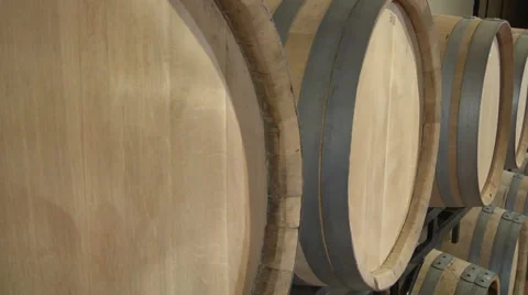 Oak WIne Barrels Stock Footage 29162773