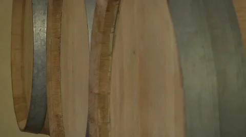 Oak WIne Barrels Stock Footage 29162882