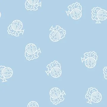 Oak wood line seamless pattern 스톡 일러스트
