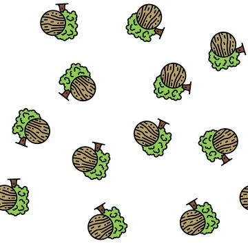 Oak wood vector seamless pattern Illustrazione stock