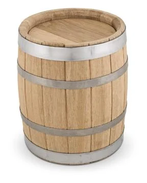 Oak wooden barrel Stock Photos