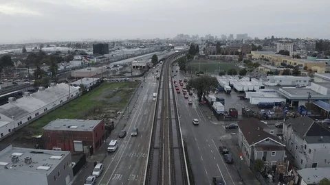 Oakland - Bart Train Stock Footage 121939041