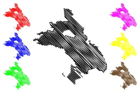 Oakland City map vector Stock Illustration