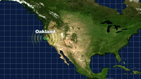 Oakland Map Graphic Stock Footage 112484