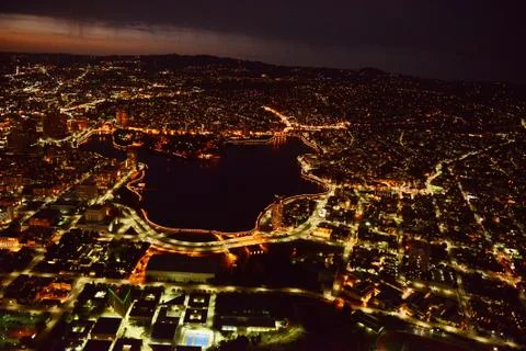 Oakland at night Stock Photos