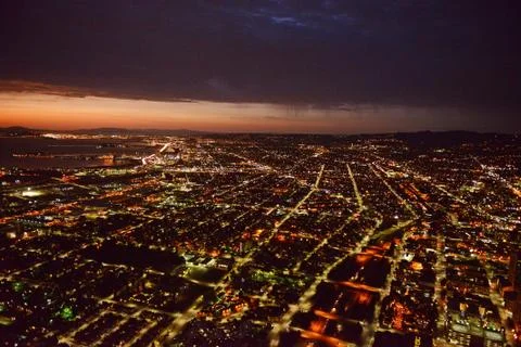 Oakland at night Stock Photos
