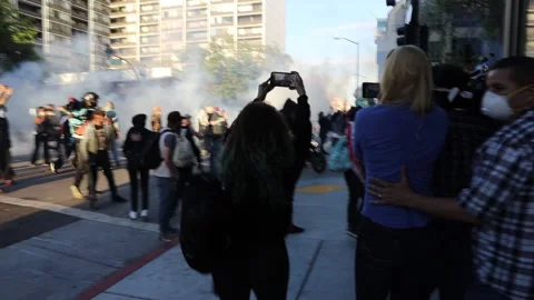 Oakland Protests Stock Footage 139497205